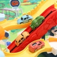 thumbnail image 5 of JoyStone Dinosaur Race Track Playset with Map, 4 Pull Back Dino Cars, Garage Parking Adventure Toy with Lights & Sounds, Educational Gift for Kids Ages 3-8, 5 of 12