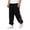Black, variant on Mens Tear Away Pants Loose Fit Post Knee Replacement Surgery Pants Breakaway Sweatpants Side Snap with Pockets