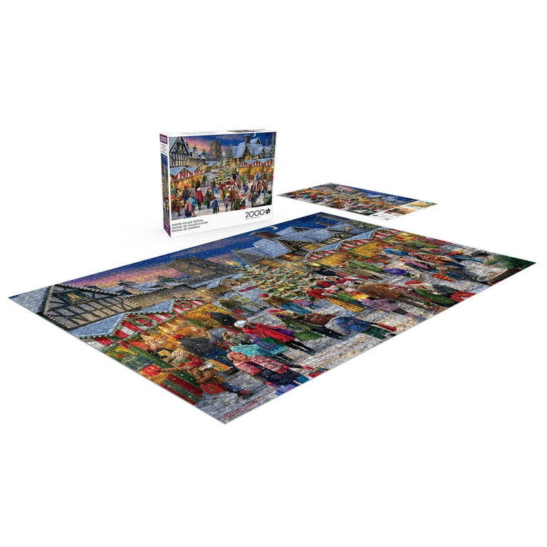 Buffalo Games 2000-Piece Winter Village Festival Interlocking