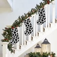 thumbnail image 5 of Lsque 18 Inches Cow Print Black White Pattern Christmas Stockings Hanging Ornaments,Knitted Xmas Fireplace Hanging Stocking,Holiday Decoration, 5 of 8