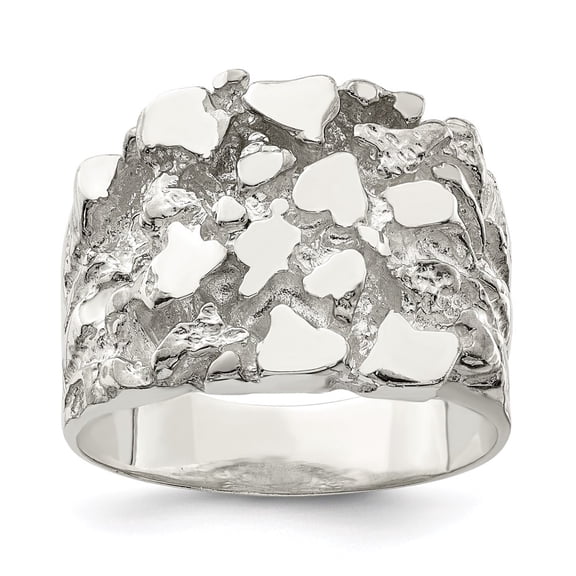Sterling Silver Men's Nugget Ring QR4451