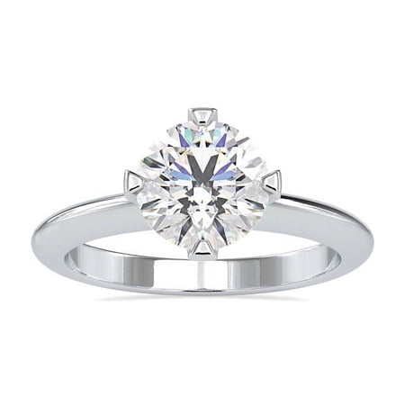 2.00 Ct Round Cut Solitaire Moissanite Eternal Love Engagement Ring for her in 14K White Gold Size 7 (D/VVS1) by Diamond-Capitals