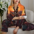 thumbnail image 6 of Hirioo Tree Hollow Meditating Giraffe for Women's Pajama Sets 2 Piece Pjs Women's Long-Sleeved Pajama Set Button Down Sleepwear,S-XXL-XX-Large, 6 of 7