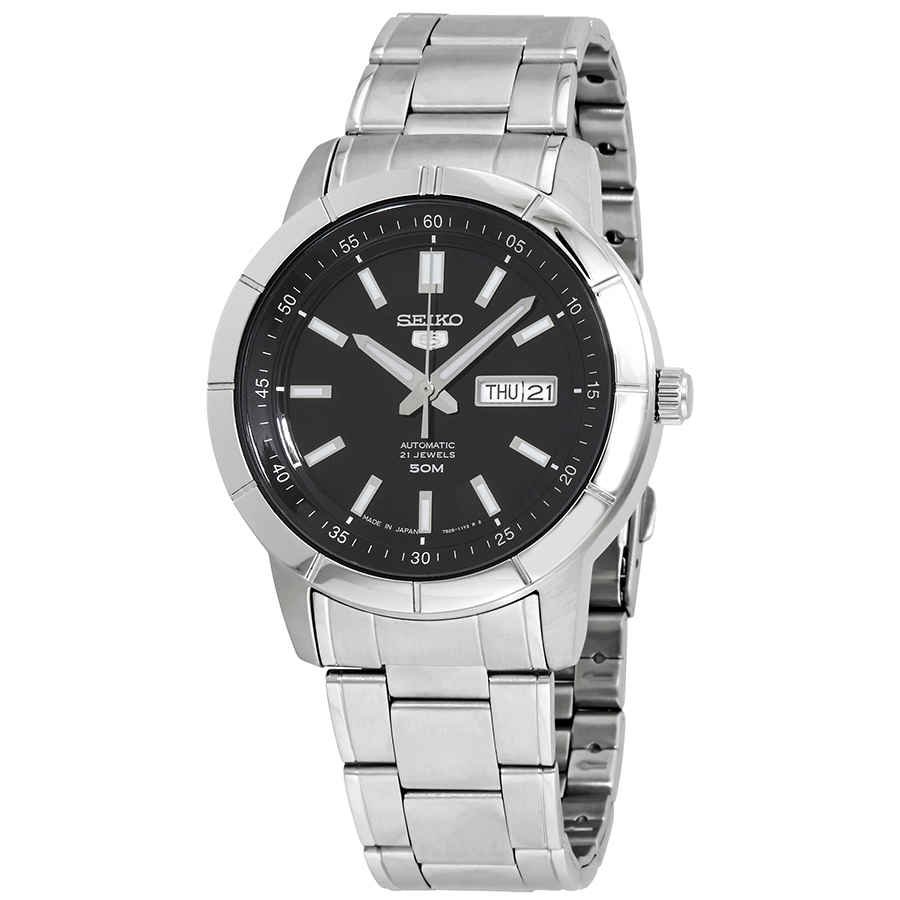 seiko 5 automatic black