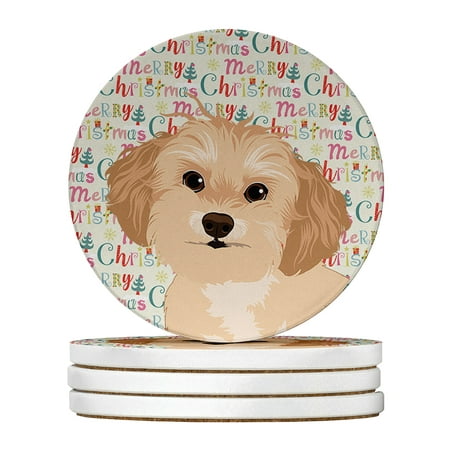 

Shih-Tzu Gold #1 Christmas Large Sandstone Coasters Pack of 4 4 in x 4 in