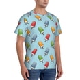 thumbnail image 2 of Bixox Men's Modern Ice Cream Printed Short Sleeve Skinny Athletic T-Shirt, 2 of 6