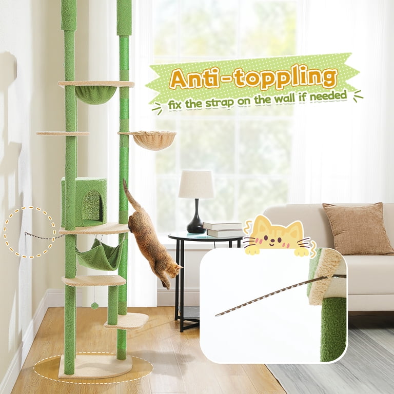 Pawz Road Floor-to-Ceiling Cat Tree, 92-102 Inches photo 7