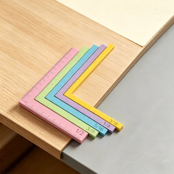 1PC L-Shaped Mat Spacing Ruler Set, Precision Paper Craft Alignment Guides for Card Making & Scrapbook Layout Design