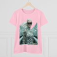 thumbnail image 4 of Women's Midweight Cotton T-Shirt Silver Futuristic Train Model 010, 4 of 5