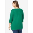 thumbnail image 6 of Roaman's Women's Plus Size Three Quarter Sleeve Embellished Tunic, 6 of 6