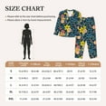 thumbnail image 4 of Yiaed Blue Floral Print Pajamas Women's Long Sleeve Sleepwear Soft Button Down Loungewear Pjs Lounge Set Nightwear Womens Pajama Pants-Small, 4 of 7