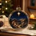 thumbnail image 5 of Sahpxhe Christmas Ornaments, Clear Ball Nativity Stable Scene Printed Hanging Decor for Christmas Tree Window Home Decorations, 5 of 6