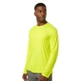 thumbnail image 7 of High Visibility Short Sleeve Workwear Tee, 100% Polyester Hi Vis Pro-Lock Performance Long Sleeve T-Shirt (Neon Yellow 10 Pack, S), 7 of 7