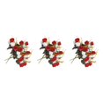 thumbnail image 4 of mmirethe 1/2/3/5 2x Fausses Roses Haute Plasticité Large Gamme d'Applications Motif Tridimensionnel Multi-Couleur Rouge et Blanc 3 Pcs, 4 of 6