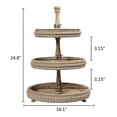 thumbnail image 5 of SOFE 3-Tier Serving Tray Stand, Farmhouse Rustic Wood Beaded Tiered Display for Cupcakes, Cakes, Fruits & Desserts - Kitchen Counter & Dining Table Decor, 5 of 5