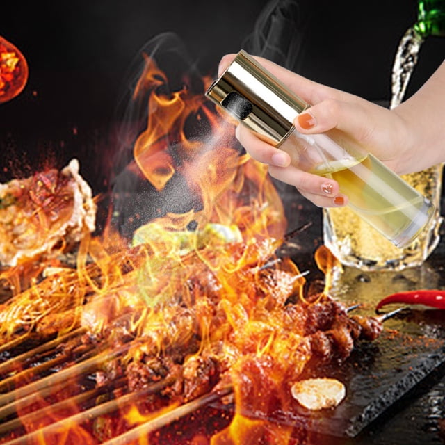 Kitchen Oil and Vinegar Sprayer for Precise Dispensing – Refillable Spray Bottle for Cooking Grilling and Seasoning