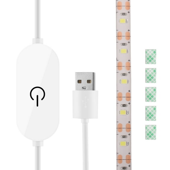 Mobestech 2 Meters Portable Sewing Machine Light  5V USB 6500K Cold White LED Light Self-adhesive Light Strip with Touch Dimmer
