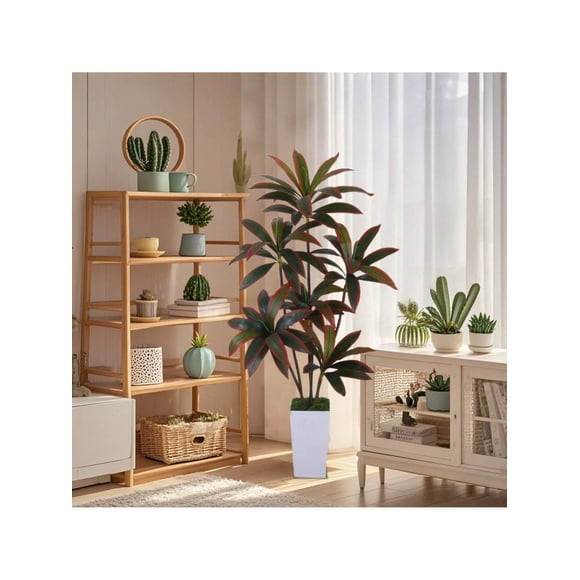Ourlova Artificial Plant Madagascar Dragon Tree Dracaena Tree Faux Plants Decor 150cm Tall Artificial Greenery Plants In Pots For Indoor Home Office