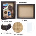 thumbnail image 3 of Shadow Box Rustic Picture Frame 12x16 Natural Wood Display Case for Memorabilia, Awards, Medals, Photos - Black Barnwood, 3 of 6