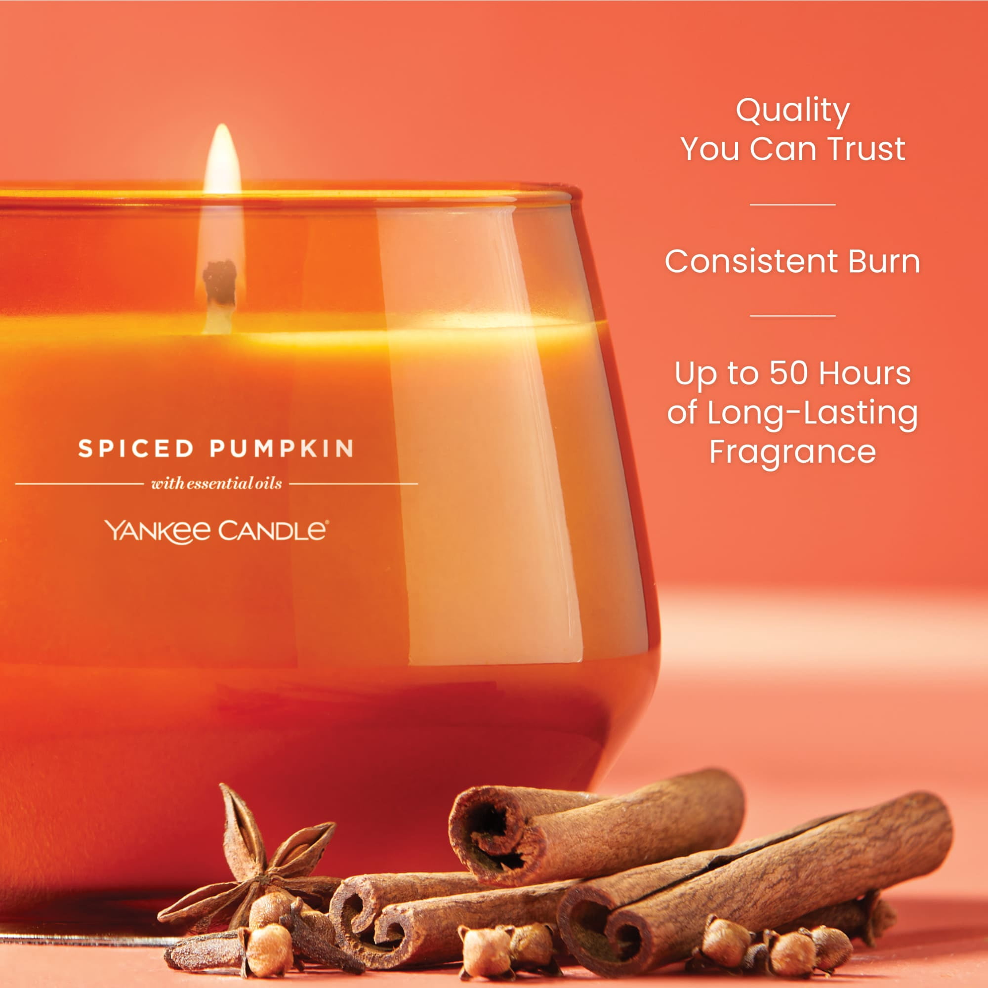 (4 pack) Yankee Candle Spiced Pumpkin Studio Home Decor Scented Candles, 10 oz