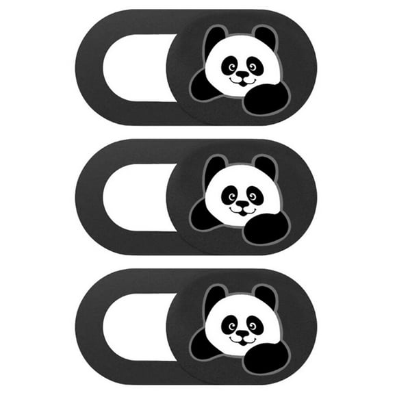KAKOWELY 3 cubiertas de privacidad para cámara Panda, tapa para cámara web, tapa deslizante para lente