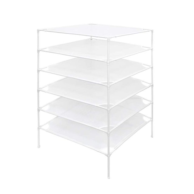 Growsun Sweater Drying Rack 6-Layer Stackable Mesh Cloth Dry Dyier,White
