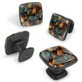 thumbnail image 2 of 4 Pcs Cabinet Handle Drawer Pulls Thanksgiving Turkey Knobs with Screws Square Furniture Office Cabinet Knob Decoration, 2 of 7