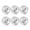 thumbnail image 1 of 6 Pcs Decorative Napkin Ring Handmade Round Shape Metal Napkin Holder Wedding Party Dinner Table Decor (Silver), 1 of 8