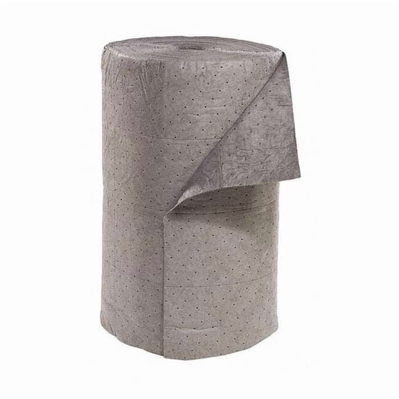 Sorbent Roll, 59 gal, 30 in x 300 ft, Universal, Gray, Polypropylene