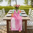 thumbnail image 4 of Table Runners 90 Inches Long Dress Scarves, Pink Marble Farmhouse Coffee/Dining/Kitchen Table Runner for Living Room, Modern Ombre Abstract Fluid Aesthetic Art 13x90 Inch, 4 of 9