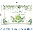 thumbnail image 3 of Dinosaur It's a Boy Baby Shower Backdrop Jungle Leaves Photography Background for 1st Birthday Newborn Party Decorations Cake Table Banner Photo Booth Props, 3 of 4