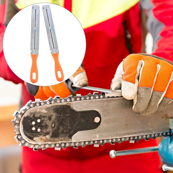 Hemobllo Chainsaw Sharpener Kit with Ergonomic Anti-Skid Handles and Multiple Files for Effective Home and Outdoor Maintenance