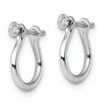 thumbnail image 3 of FJC Finejewelers 925 Sterling Silver Dangle Polished Small Shackle Link Screw Earrings 14 mm x 11 mm, 3 of 6