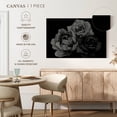 thumbnail image 5 of Elephant Stock Black Roses Wall Art - Horizontal Canvas Wall Art - Living Room Wall Decor - Floral And Botanical Canvas - Black And Gray Decor - 30" x 20", 5 of 8