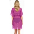 thumbnail image 2 of HAPPY BAY Women's Beachwear Summer Swim Beach Dress Cover ups for Swimwear Women Plus Size Flowy Swimsuit Coverups for Women Cover-up Tops XL-XXL Magenta_AC206, 2 of 5