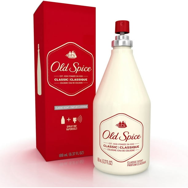 Old Spice Classic Cologne Spray, Classic Scent, 6.37 oz (Pack of 4)