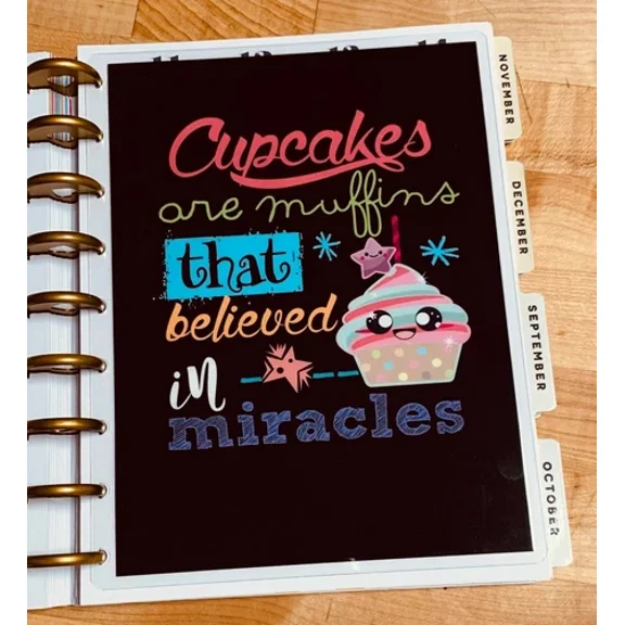 Muffins That Believed In Miracles 2-Sided Dashboard For Use With Happy Planner