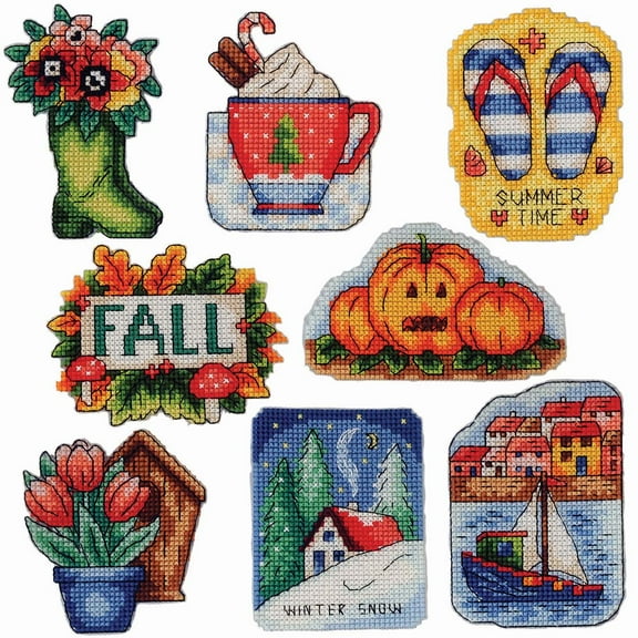 Herrschners® Four Seasons Magnets Counted Cross-Stitch Kit