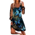 thumbnail image 4 of Minivestido Sexy de cuello alto para mujer, vestido brillante con corsé, vestido de tubo de malla de manga larga, ajustado para fiesta, Club y noche Fridja  NMB2741, 4 of 6