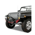 thumbnail image 2 of Bumper Compatible with 2007-2018 JeepWrangler JK& Unlimited (2/4 Doors),Rock Crawler Off-Road Bumper with Winch Plate & 4 LED Lights & D-rings Black, 2 of 9