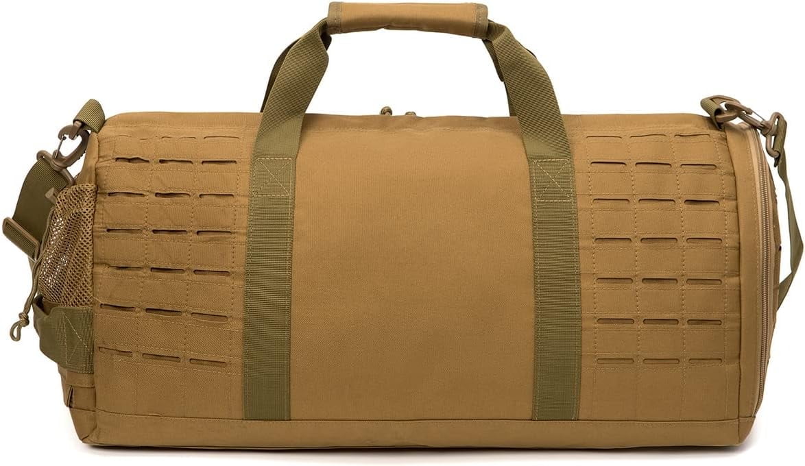 WarmH 40L Military Tactical Duffle Bag For Men Sport Gym Fitness Tote Travel Training Workout With Shoe Compartment Basketball Football Weekender