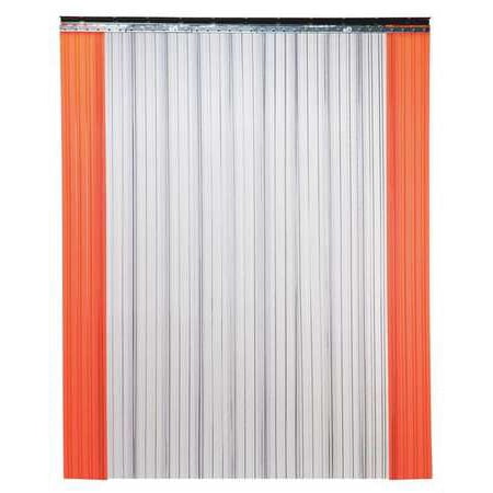 TMI 999-00026 Strip Door, 10 x 10 ft, Clear/Orange, PVC