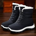 thumbnail image 5 of Fnooota Womens Winter Boots, Non Slip Hiking Ankle-High Warm Snow Boots Black Size 7, 5 of 7