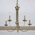 thumbnail image 6 of 42685-01 Livex Lighting Estate - 5 Light Chandelier in Farmhouse Style - 25 Inches wide by 24 Inches high-Antique Brass Finish    -Traditional, 6 of 12