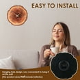 thumbnail image 5 of Threns Wood Wall Clock 11.8 Inch Round Wall Clock Decorative Hanging Wall Clock Non Ticking Wooden Wall Clock Battery Powered Decorative Wall Clock Delicate Wall Wood Clock for Home Office, 5 of 11