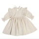 thumbnail image 1 of Vestidos infantiles de algodón Vestidos infantiles con mangas voladoras Vestidos de color liso, 1 of 6