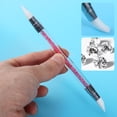 thumbnail image 2 of 5pcs Silicone Nail Art Brushes Gel Carving Pen Pencil Tool Set With Acrylic Rhinestone Handle, 2 of 5
