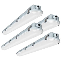 4FT LED Vapor Tight Light, 34/38/45W,5850lm,IP65 Waterproof Led Outdoor Shop Light,3500K/4000K/5000K CCT Selectable,UL&DLC Listed Led Shop Light for Parking Garage,Carport