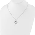 thumbnail image 3 of Sterling Silver Cheryl M Rhodium-Plated Cz Bunny Rabbit Necklace (18 X 17) Made In China qcm601-18, 3 of 5