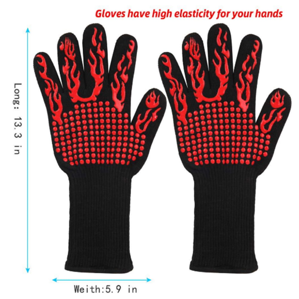 1472°F Heat Proof Resistant Barbecue BBQ Grilling Oven Gloves Kitchen Cooking 
